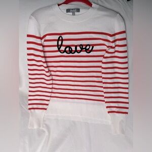 Free shipping!! Marled brand Fun, nice and cozy “Love” light sweater!